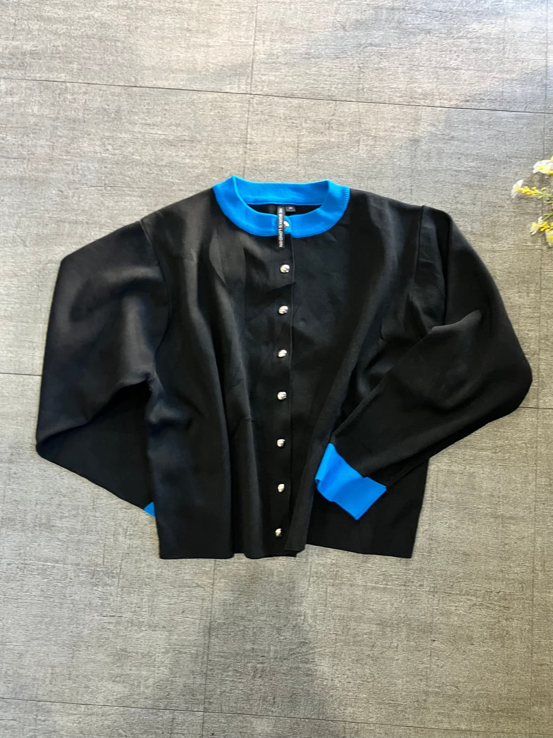 일본빈티지 Hkworkslondn 올드스쿨아메카지 배색가디건 상품이미지1