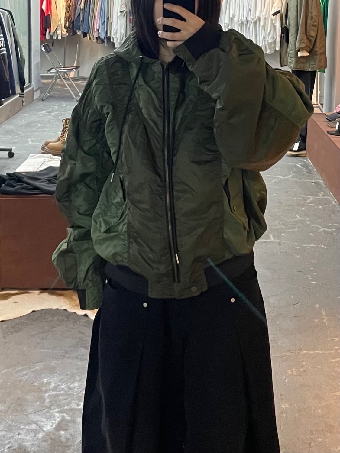 빈티지 세인트마틴 후디드 셔링 MA-1 자켓 H1650 상품이미지1