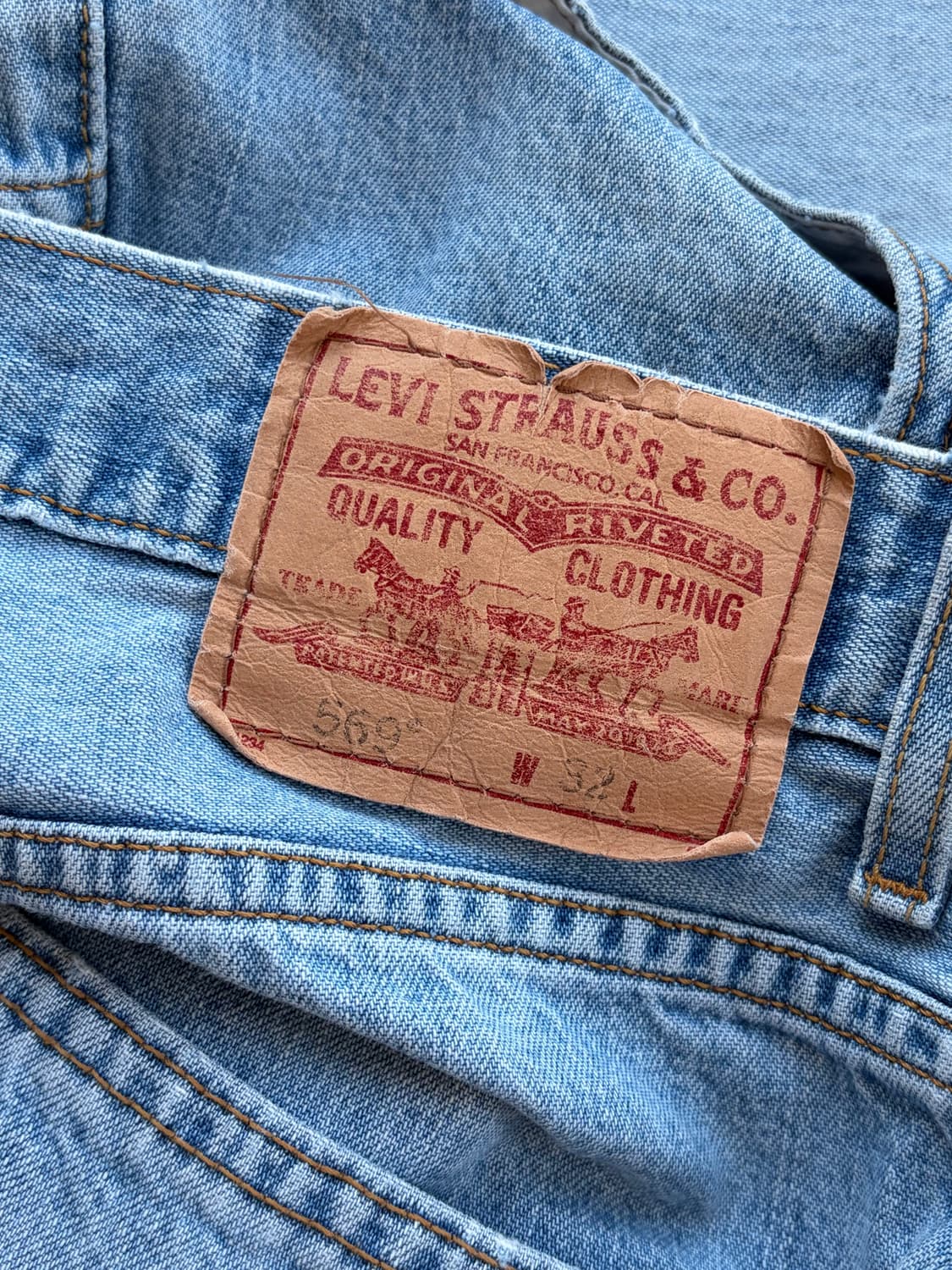 00 s Levis 빈티지 리바이스 569 데님 쇼츠 32 상품이미지4