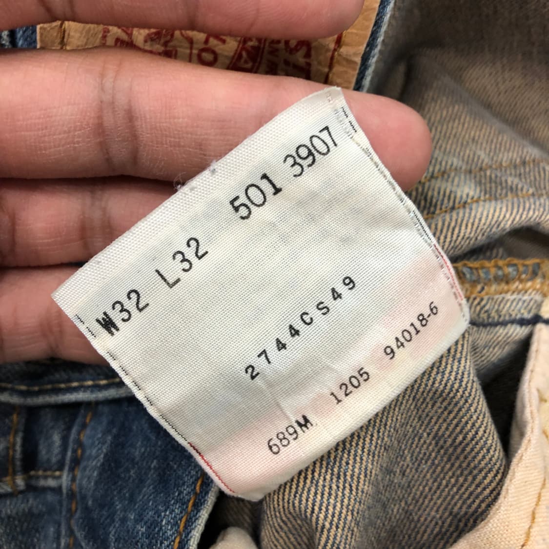 리바이스 501 워싱 데님 팬츠 상품이미지8