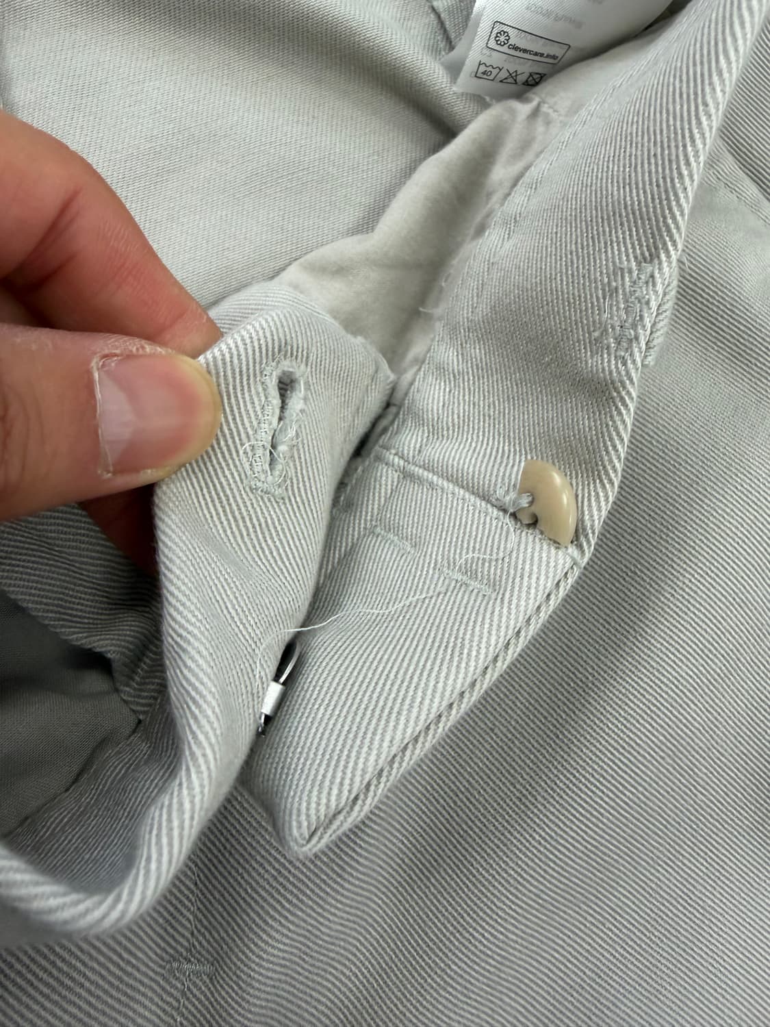 정품) COS 코스 신형 베이지색 와이드 면바지 44 상품이미지5