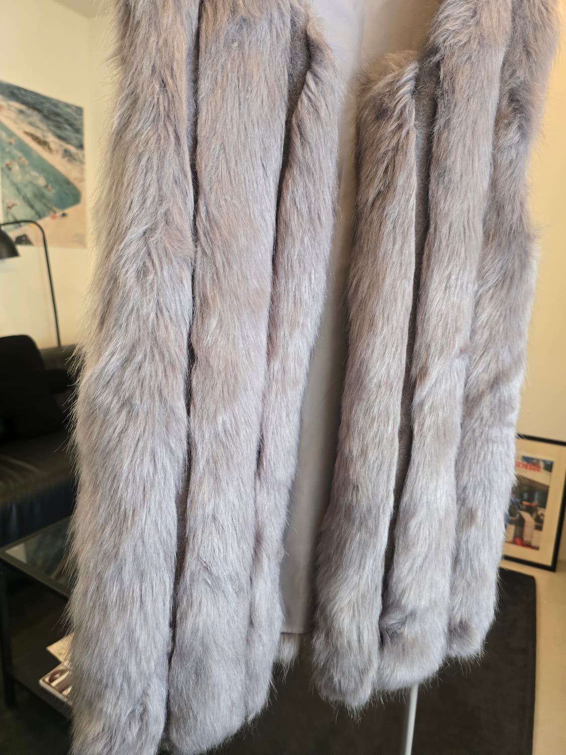 그레이 페이크퍼  베스트 상품이미지2