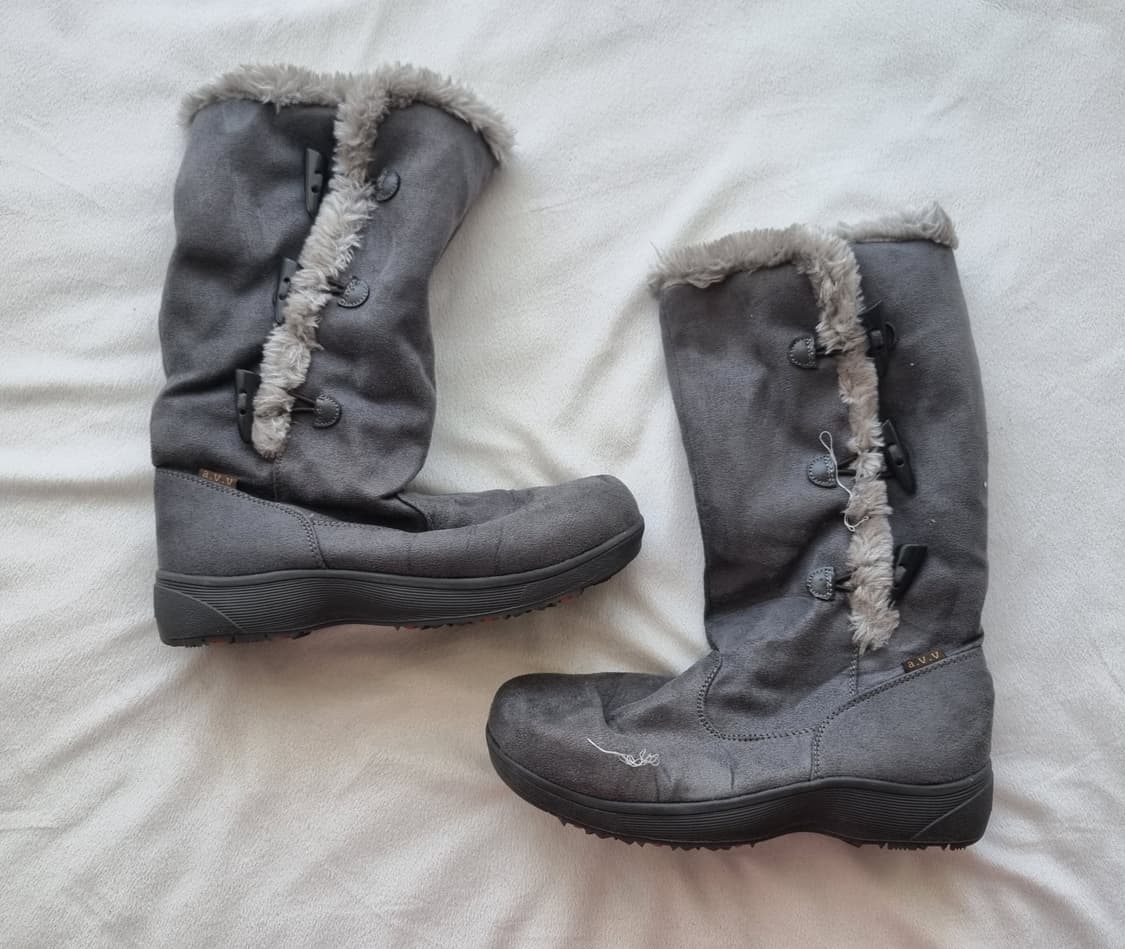 빈티지 모리걸 하구미 갸루 그레이 떡볶이 퍼 부츠 상품이미지1