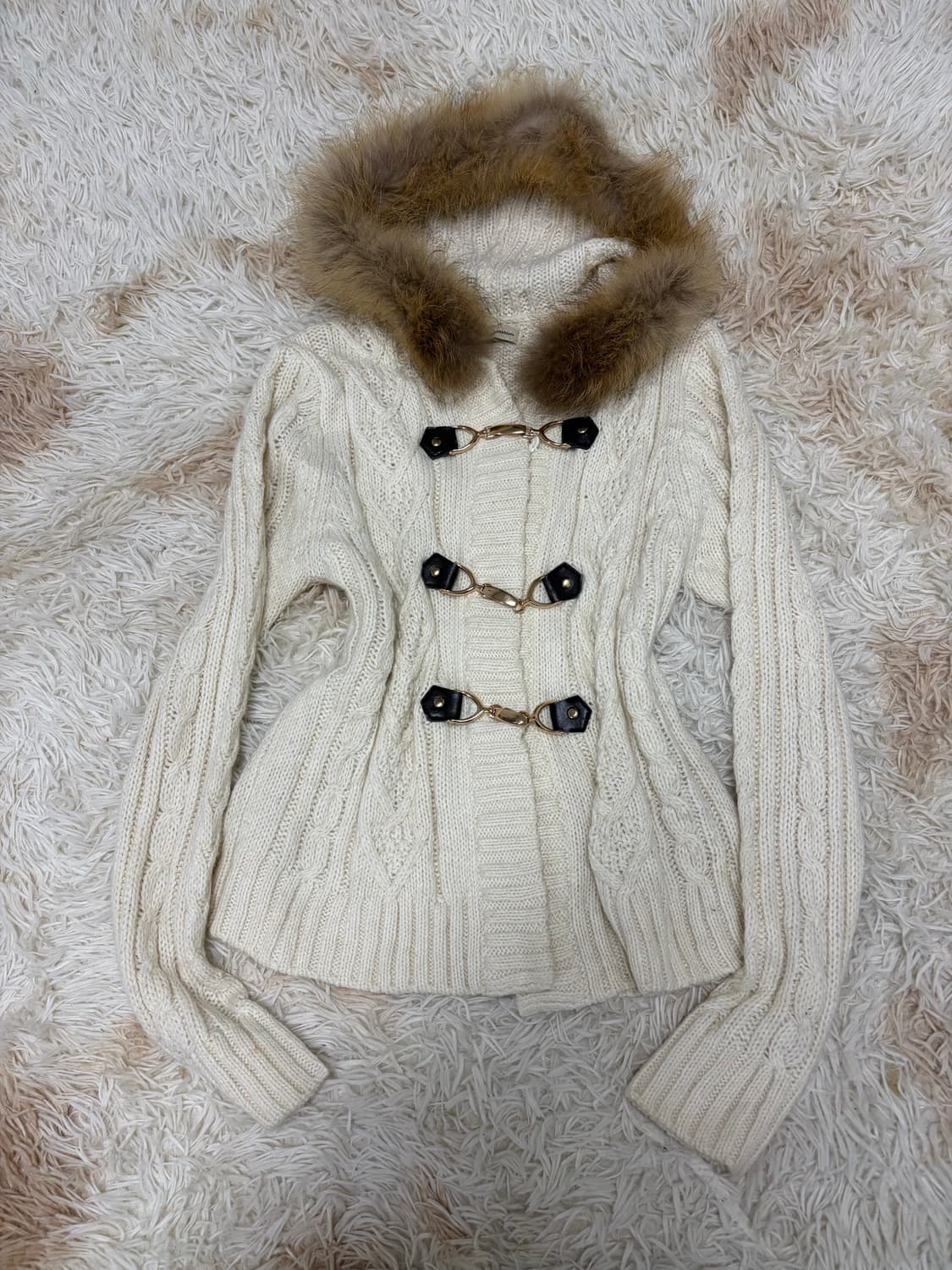 모리걸 니혼진 울프죠 니트 아우터 가디건 라떼갸루 00s 상품이미지6