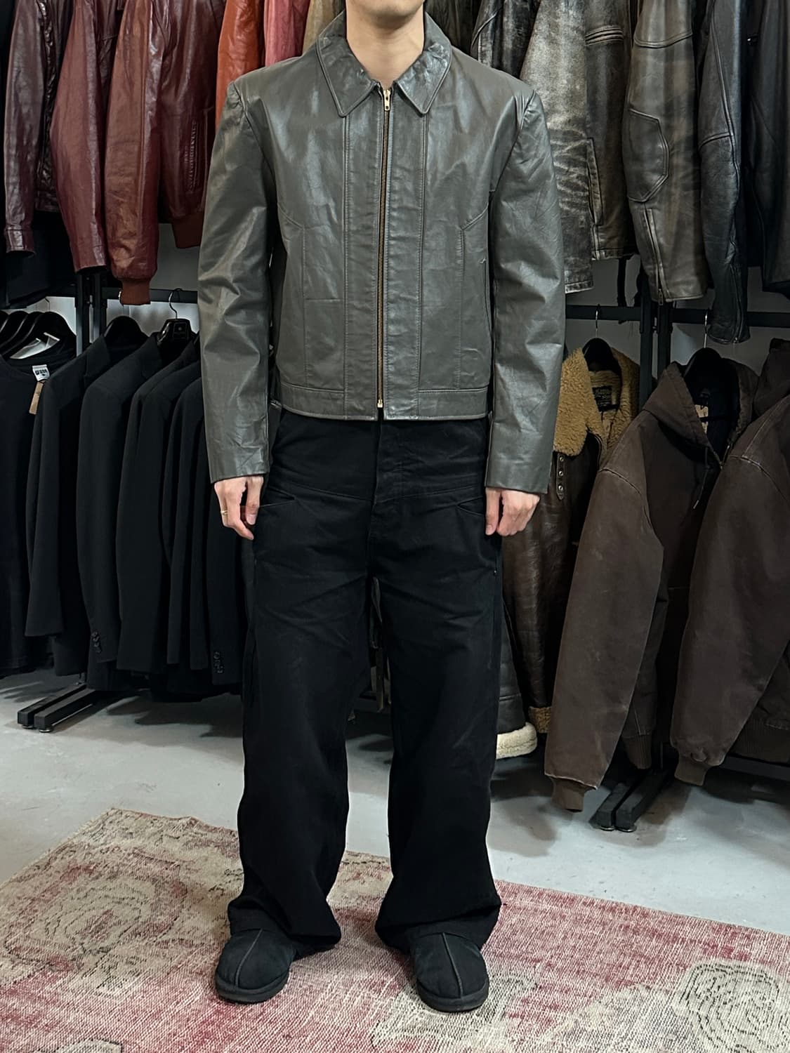 80's 시어스 크롭 레더자켓 빈티지 레더 자켓 상품이미지2