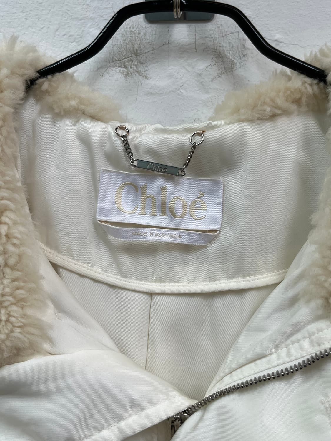 Chloe 끌로에 밀크 양모 퍼카라 야상 자켓 34 상품이미지2