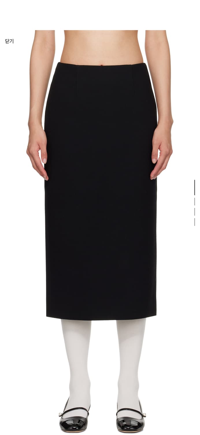 SHUSHU/TONG 블랙 미디 스커트 상품이미지2