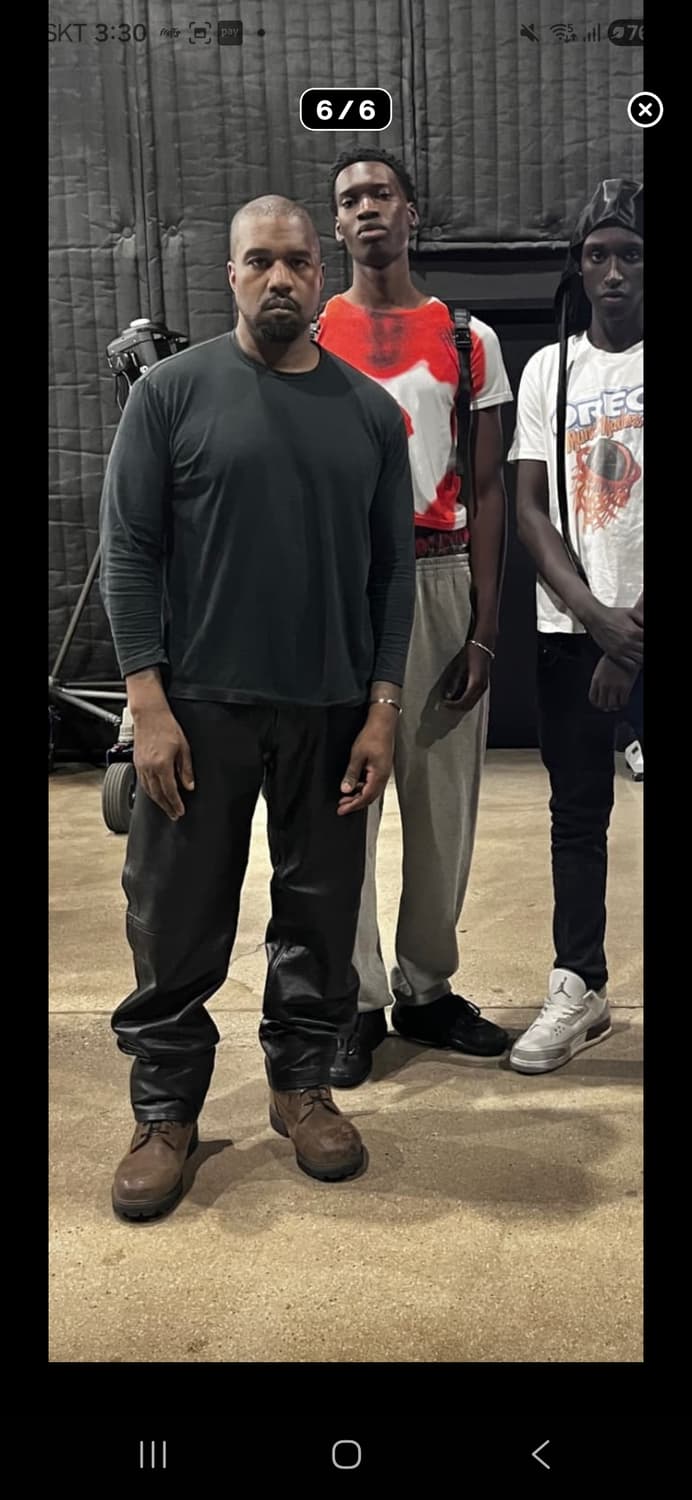 Yeezy 빈티지 레더 팬츠 상품이미지4