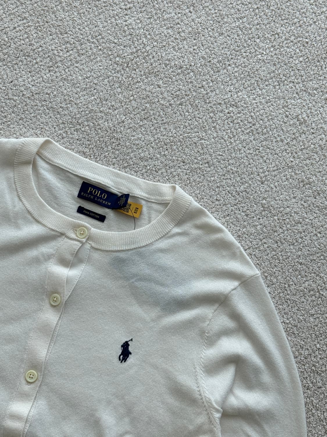 (새상품/정품) 폴로랄프로렌 피마코튼 가디건 (화이트) 상품이미지3