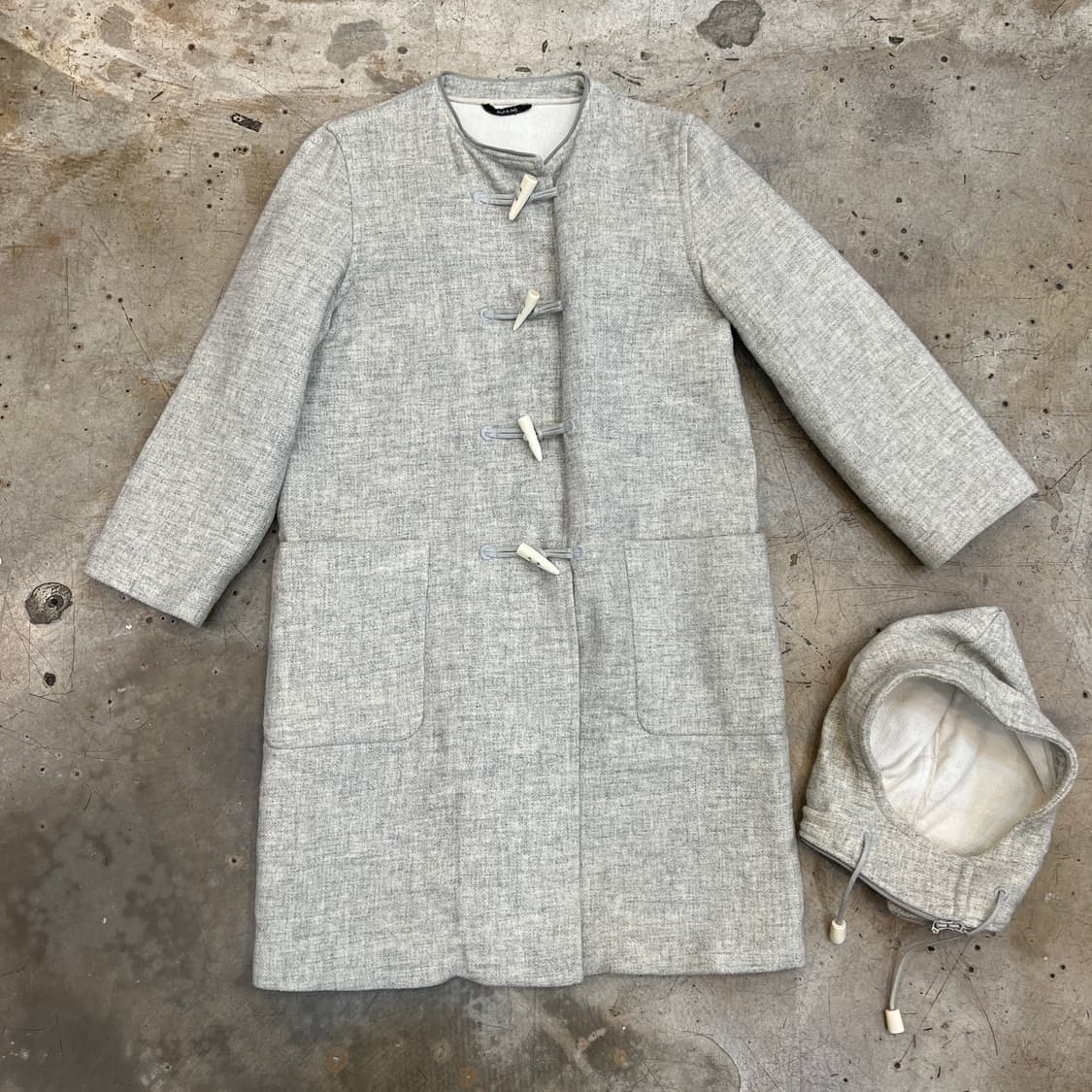 Maison Margiela 트위드 바라클라바 더플코트 상품이미지4