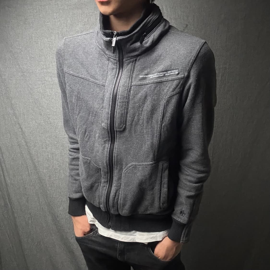 하이넥 더블 집업 자켓 상품이미지3