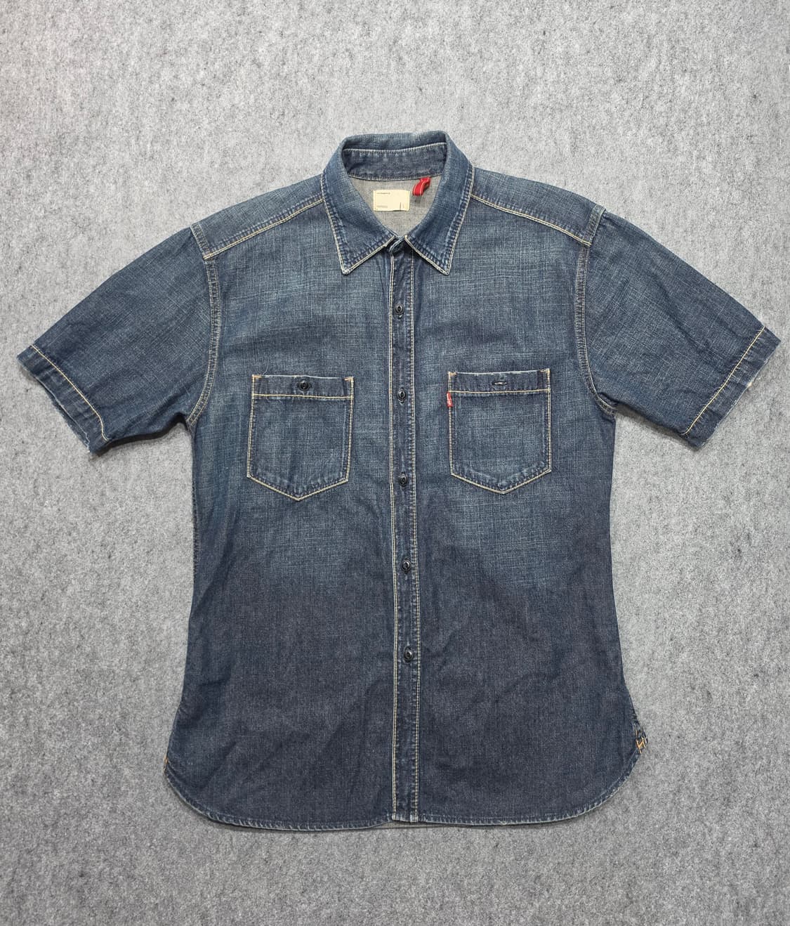 리바이스 레드룹 00s 데님 셔츠 반팔 셔츠 청셔츠 L 상품이미지1