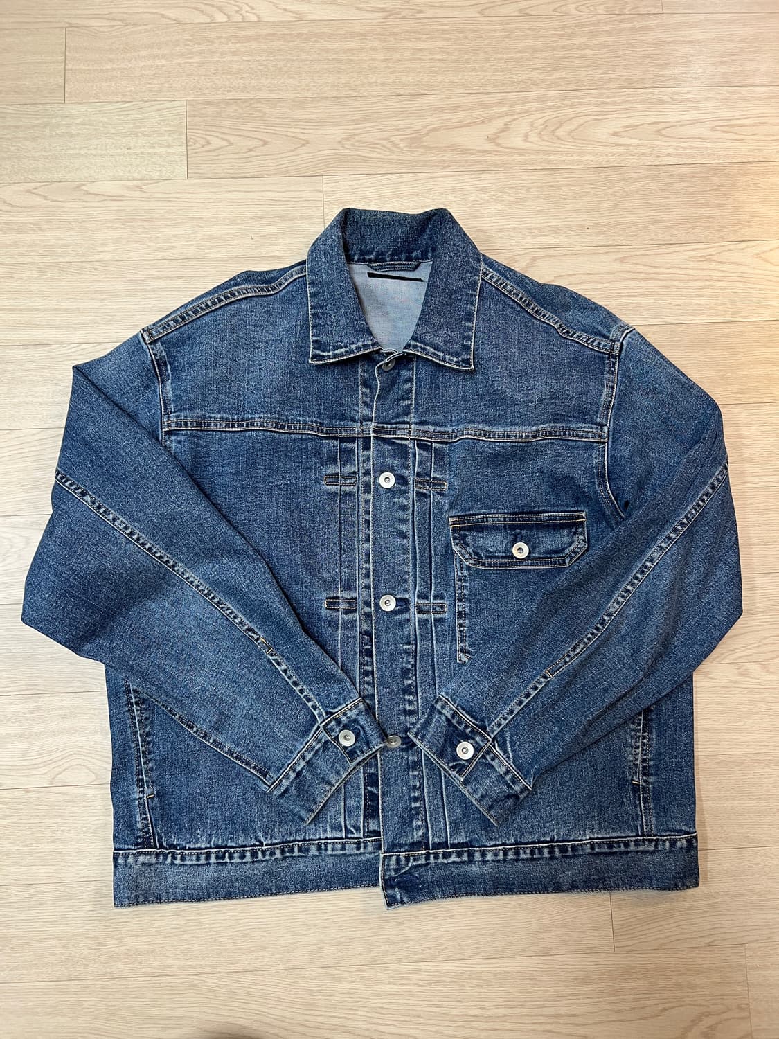 유니클로 타입1 워싱 데님자켓 L 상품이미지1