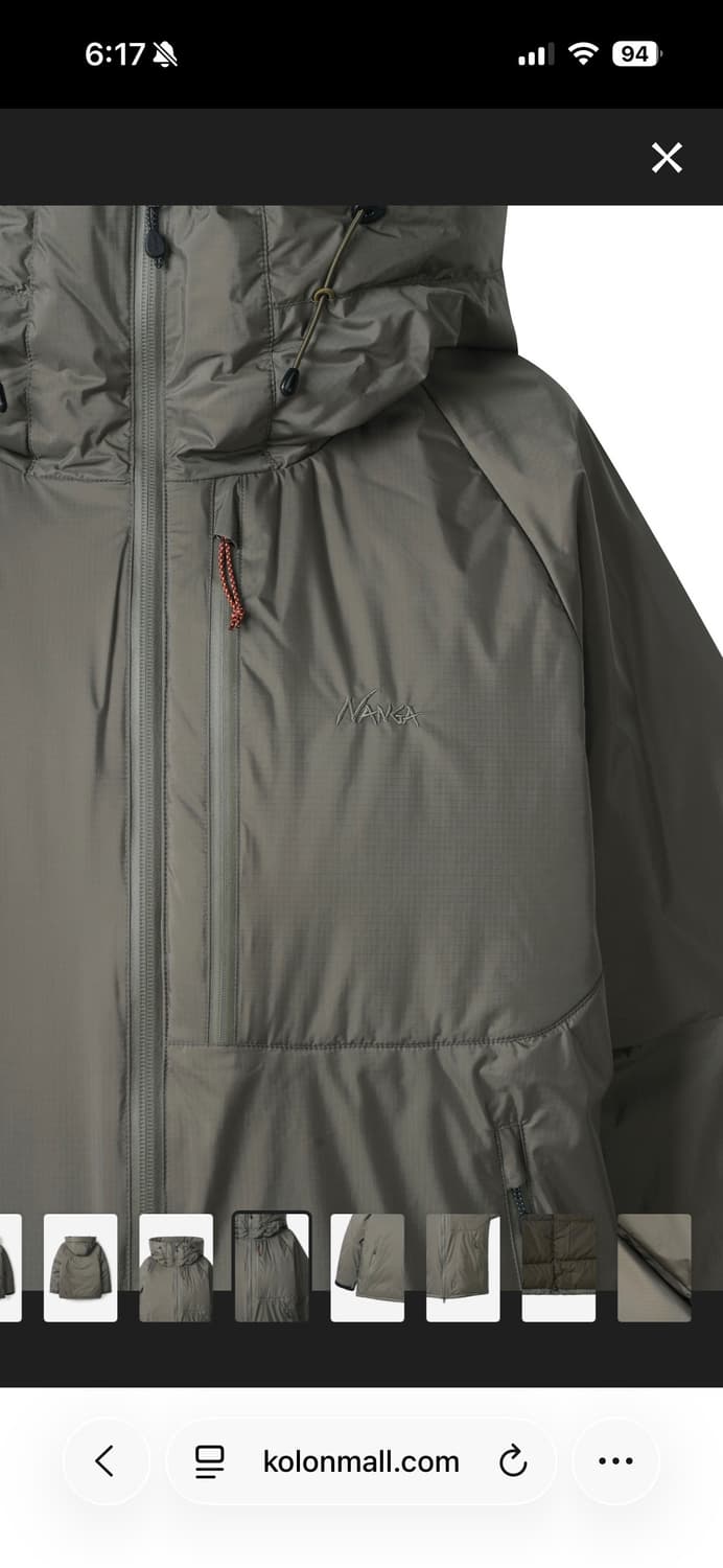 난가 오로라 다운 미디엄 그레이 25FW 상품이미지2