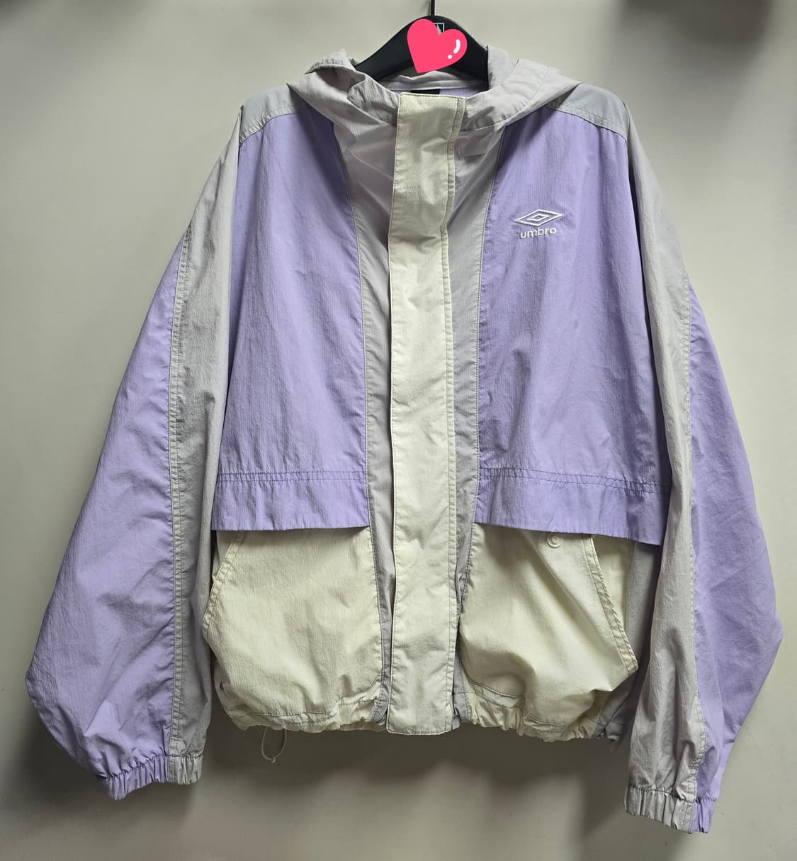 엄브로 라이트 퍼플 오버핏 바람막이 윈드자켓 80(2XS) 상품이미지1