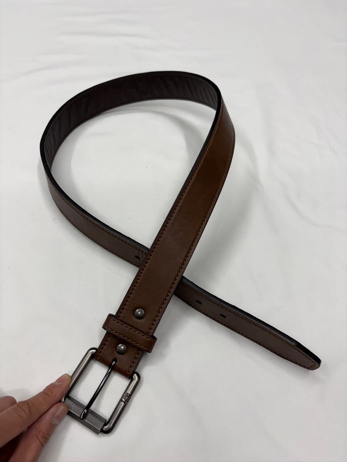 Lee 리 빈티지 웨스턴 브라운 레더 벨트 상품이미지4