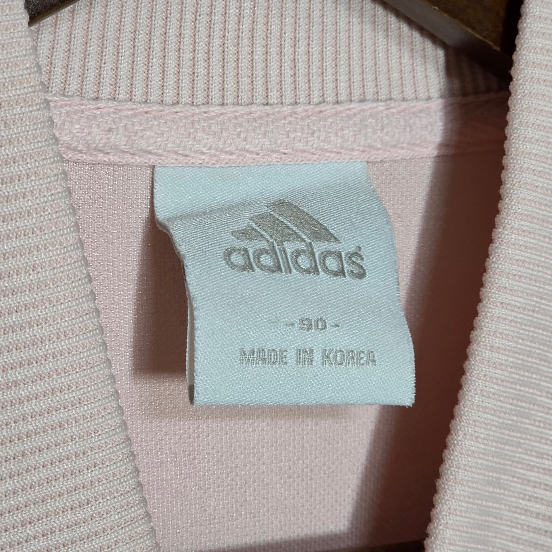 아디다스 딸기우유 핑크 차콜 자카드 져지 집업 상품이미지9