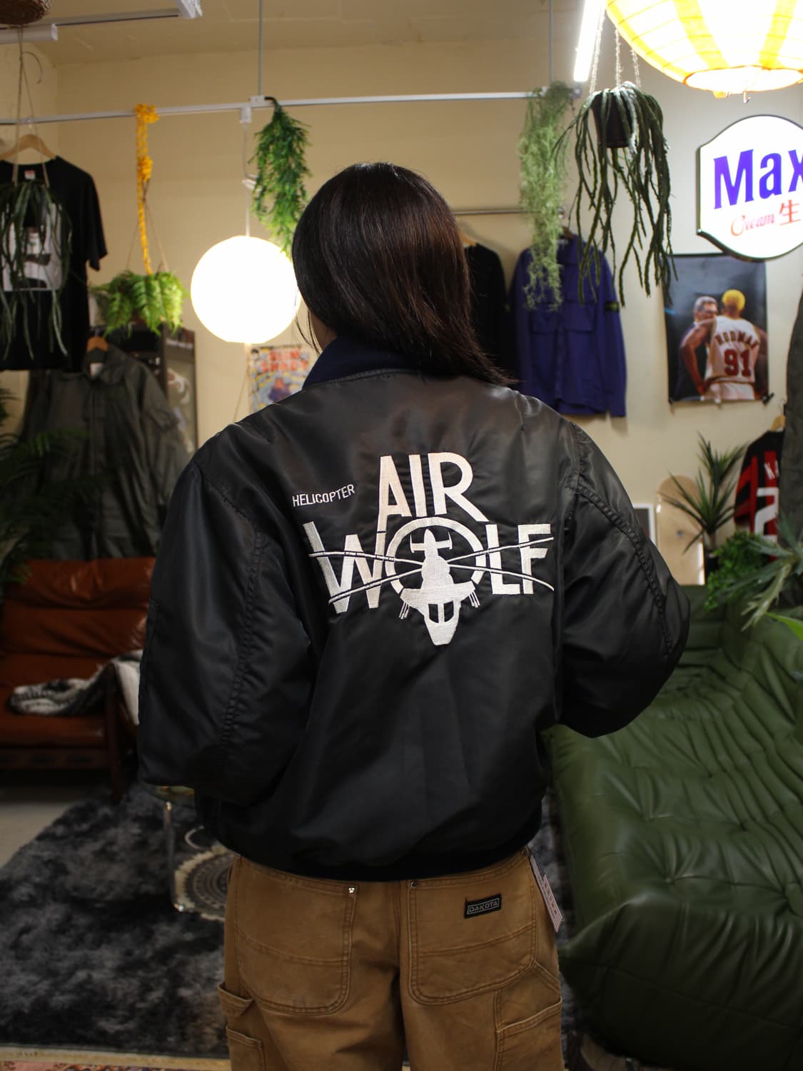 80s Air Wolf MA-1 USAF Flight Jacket 상품이미지2