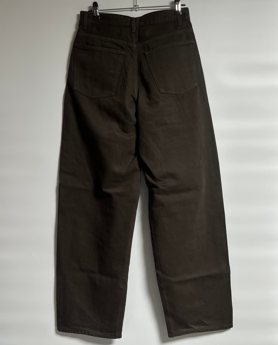 유니클로 U 원턱 와이드 배기 커브드 코튼 팬츠 24 상품이미지5