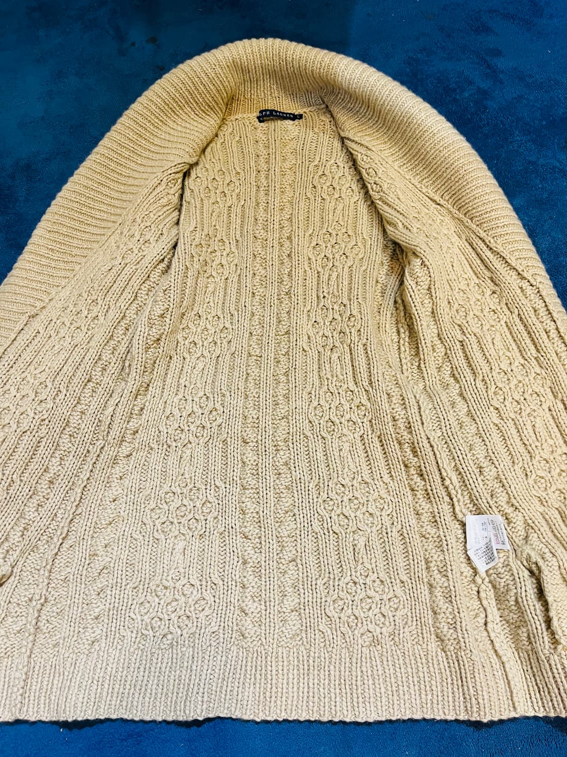 랄프로렌 케이블 니트 숄 칼라 가디건 상품이미지6