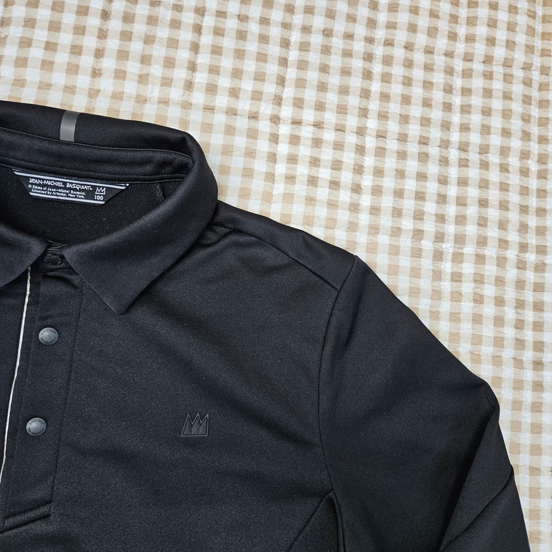 장미쉘바스키아 기모 긴팔 카라티 남자100 상품이미지3