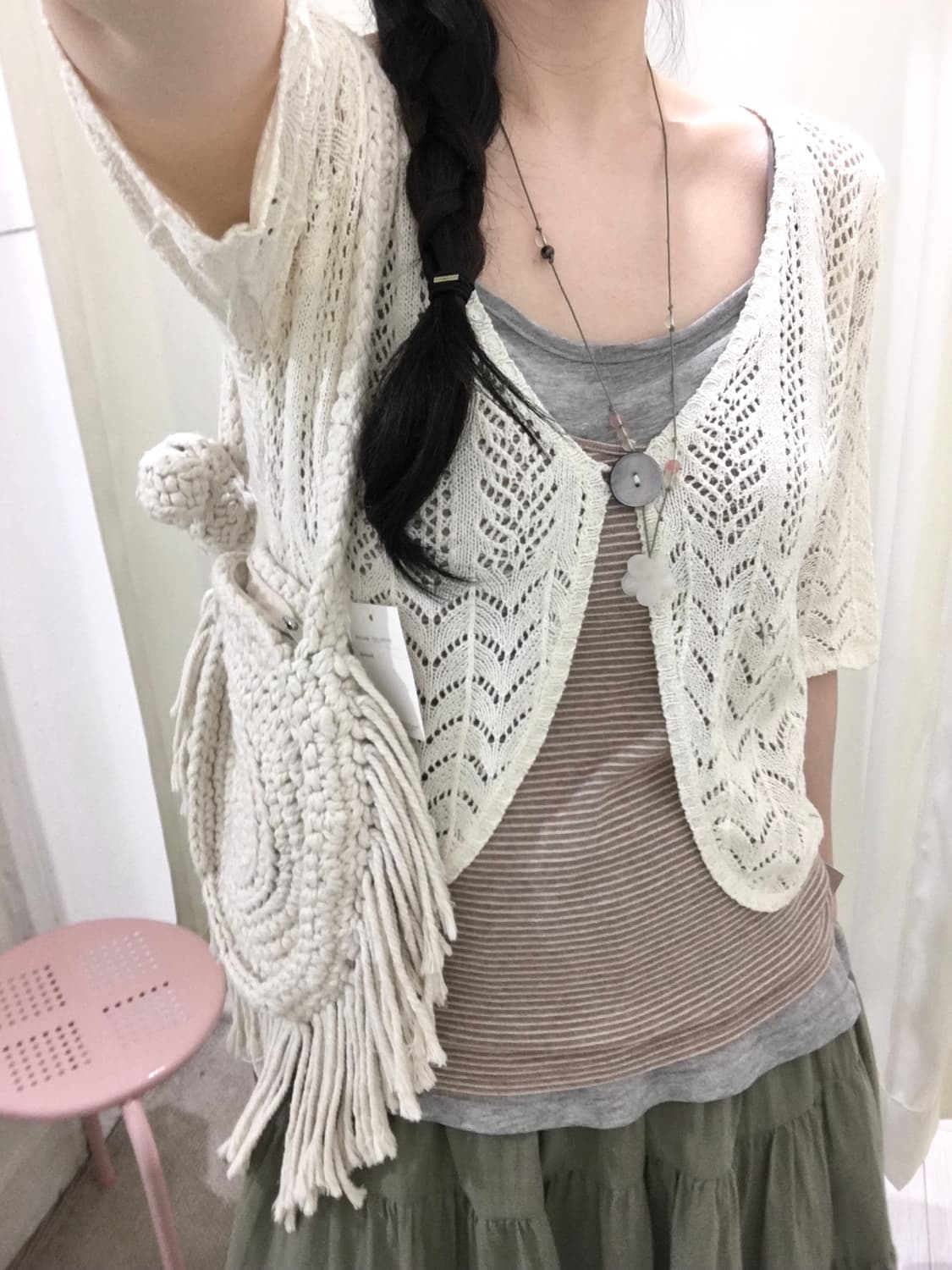 win heart crochet cardigan 상품이미지1