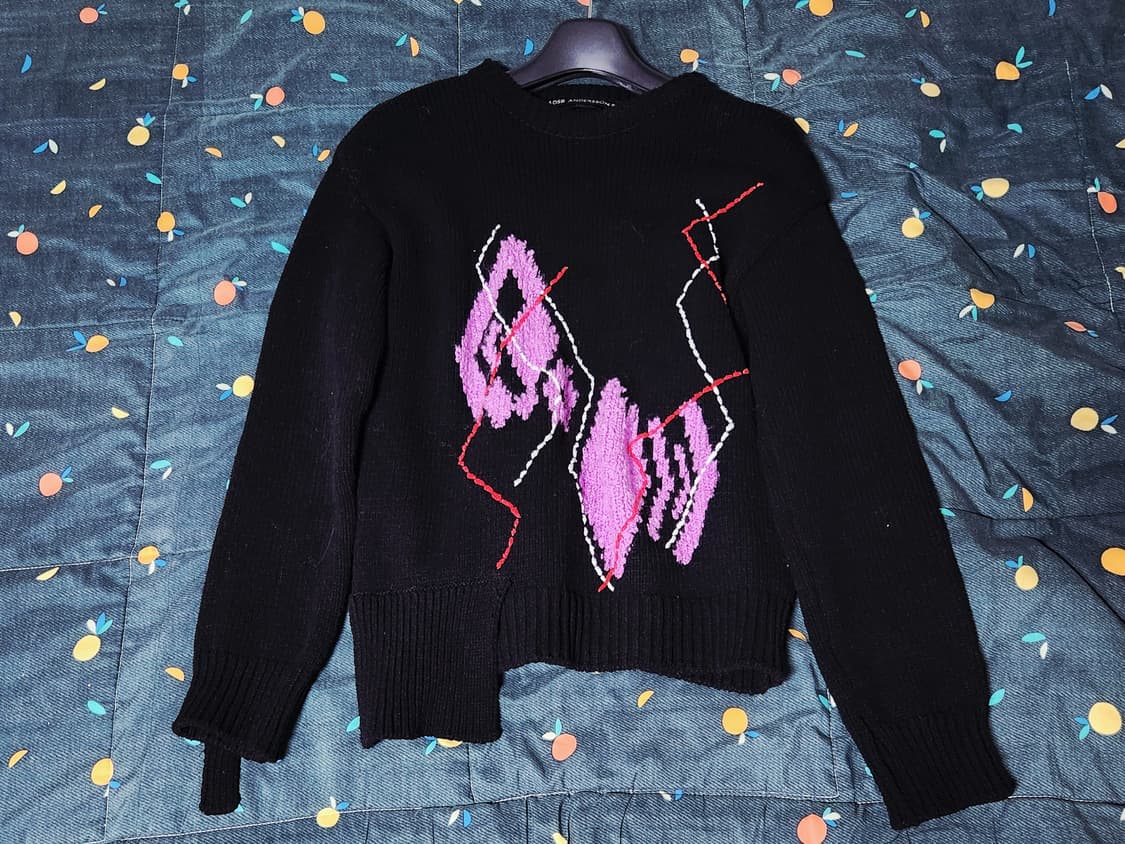 앤더슨벨 아가일 크루넥 니트(L) 상품이미지1