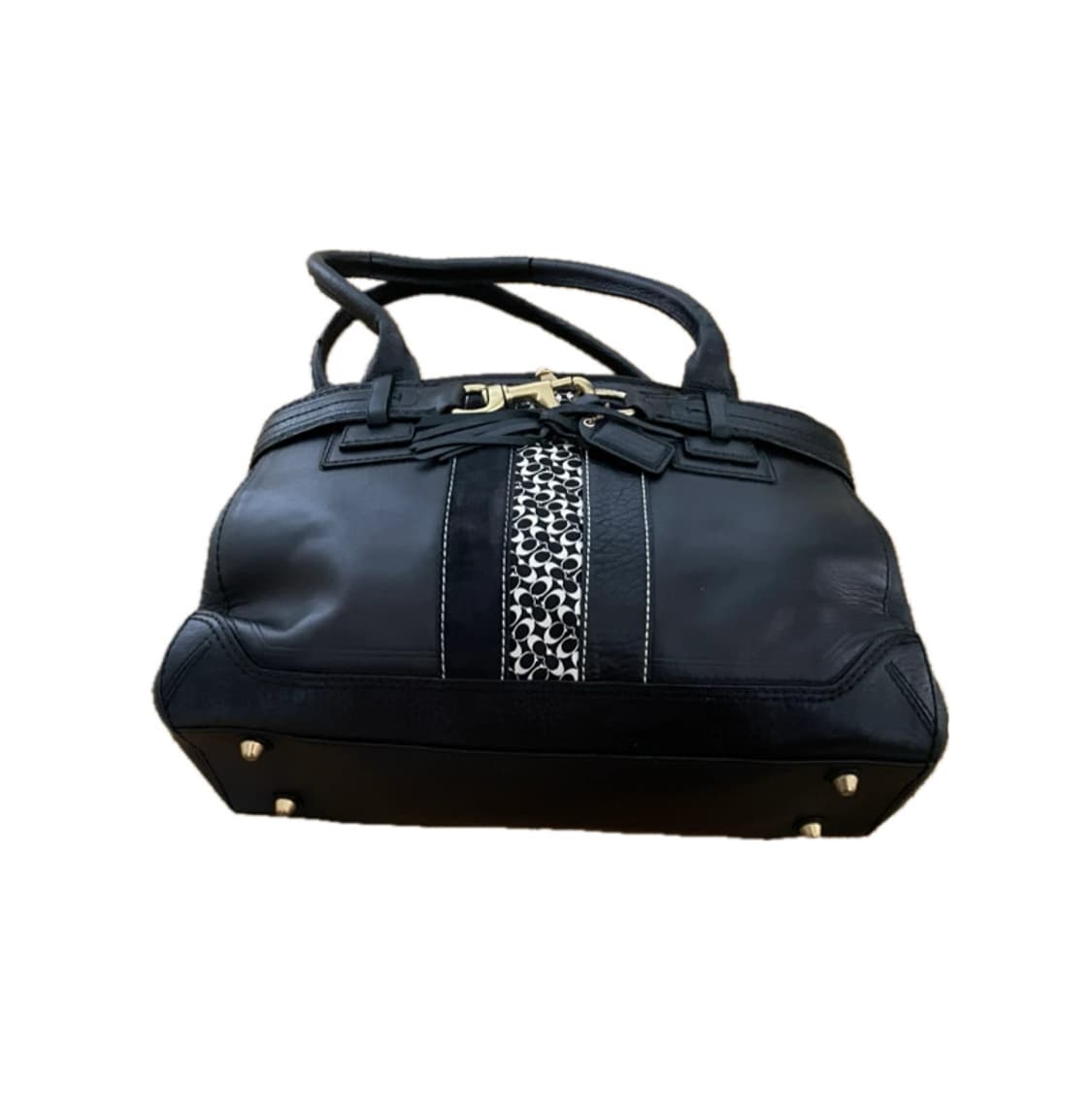 코치 Coach 블랙 레더 햄튼 호보 백 상품이미지2