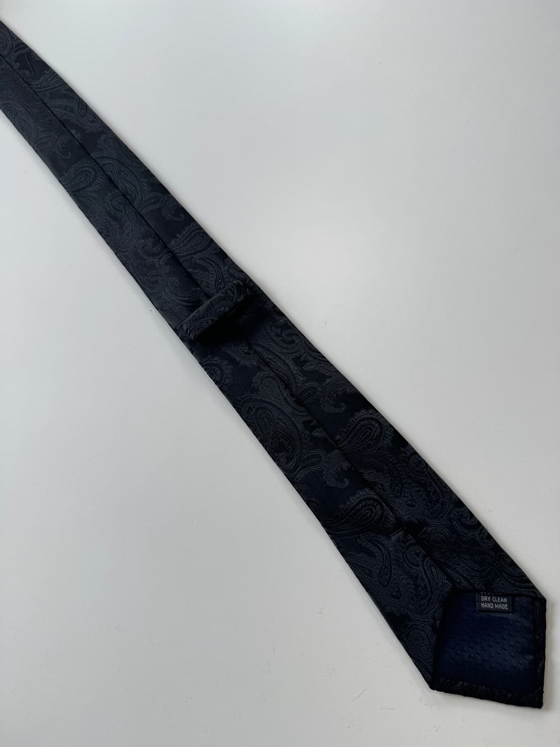빈티지 블랙 페이즐리 핸드메이드 넥타이 7.4cm 상품이미지3