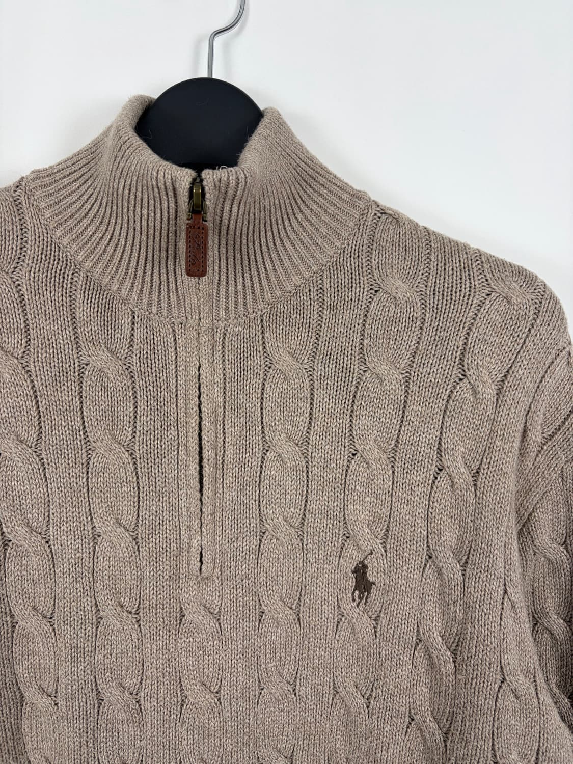 a146) 폴로랄프로렌 포니 케이블 반집업 니트 상품이미지3