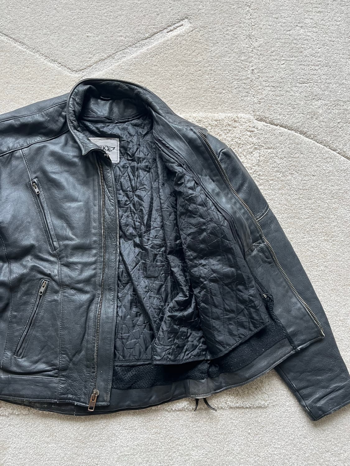 유닉 레더 바이커 자켓 (105-110) 상품이미지6