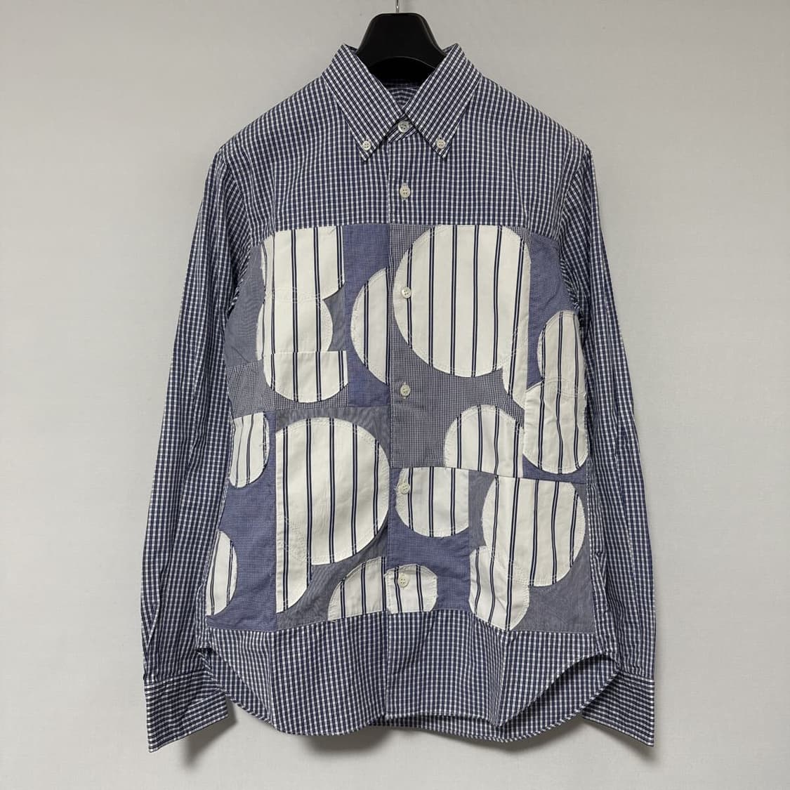 15aw 꼼데가르송 옴므 패치워크 셔츠 xs 상품이미지1