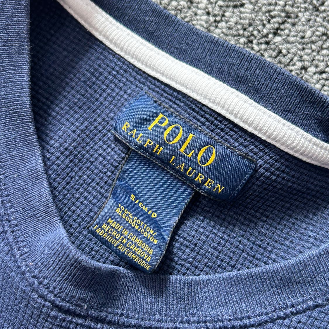 폴로 랄프로렌 네이비 롱슬리브 와플티셔츠  상품이미지6