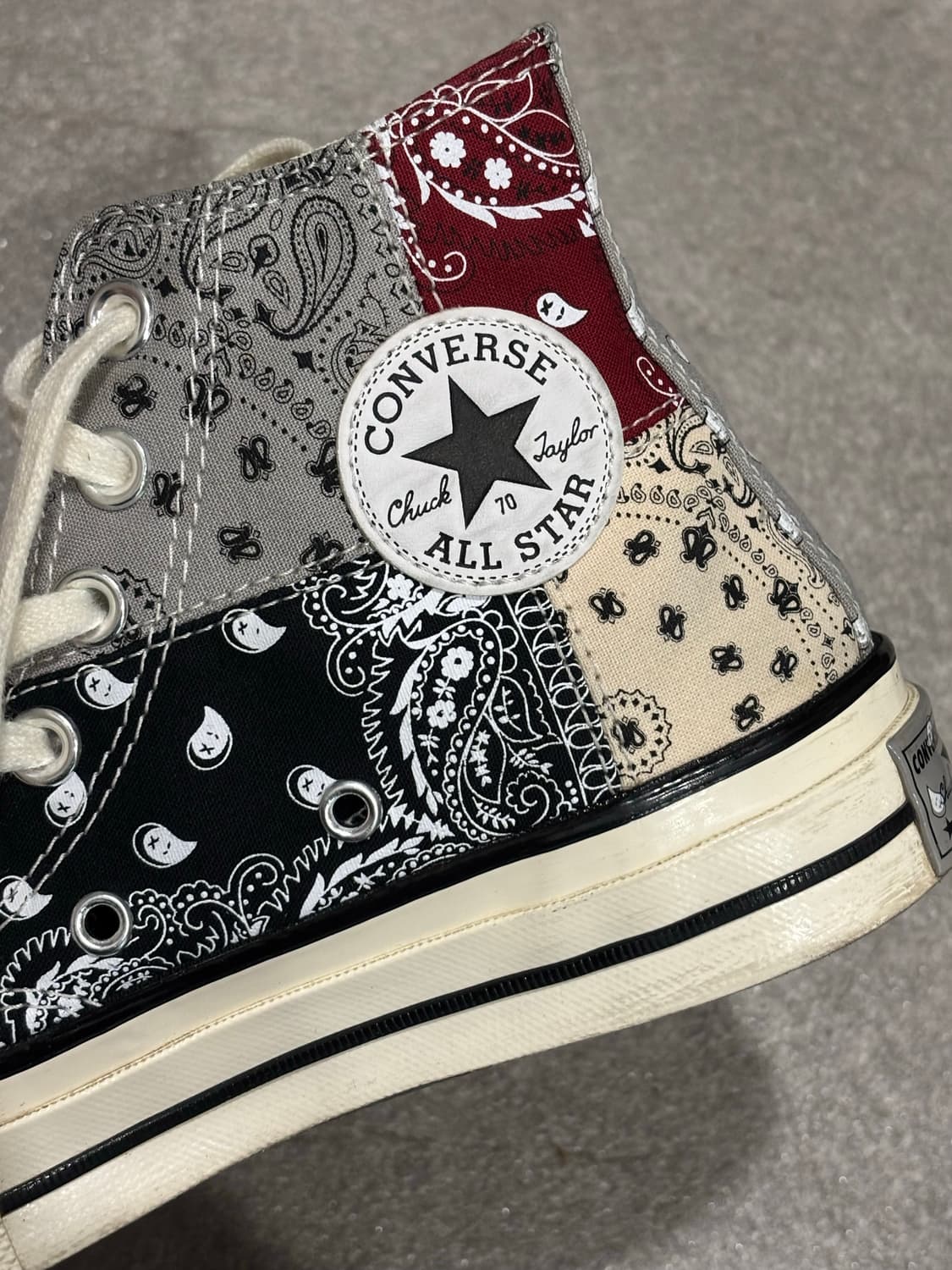 컨버스 척 70 페이즐리 블랙 220mm (풀박) 상품이미지2