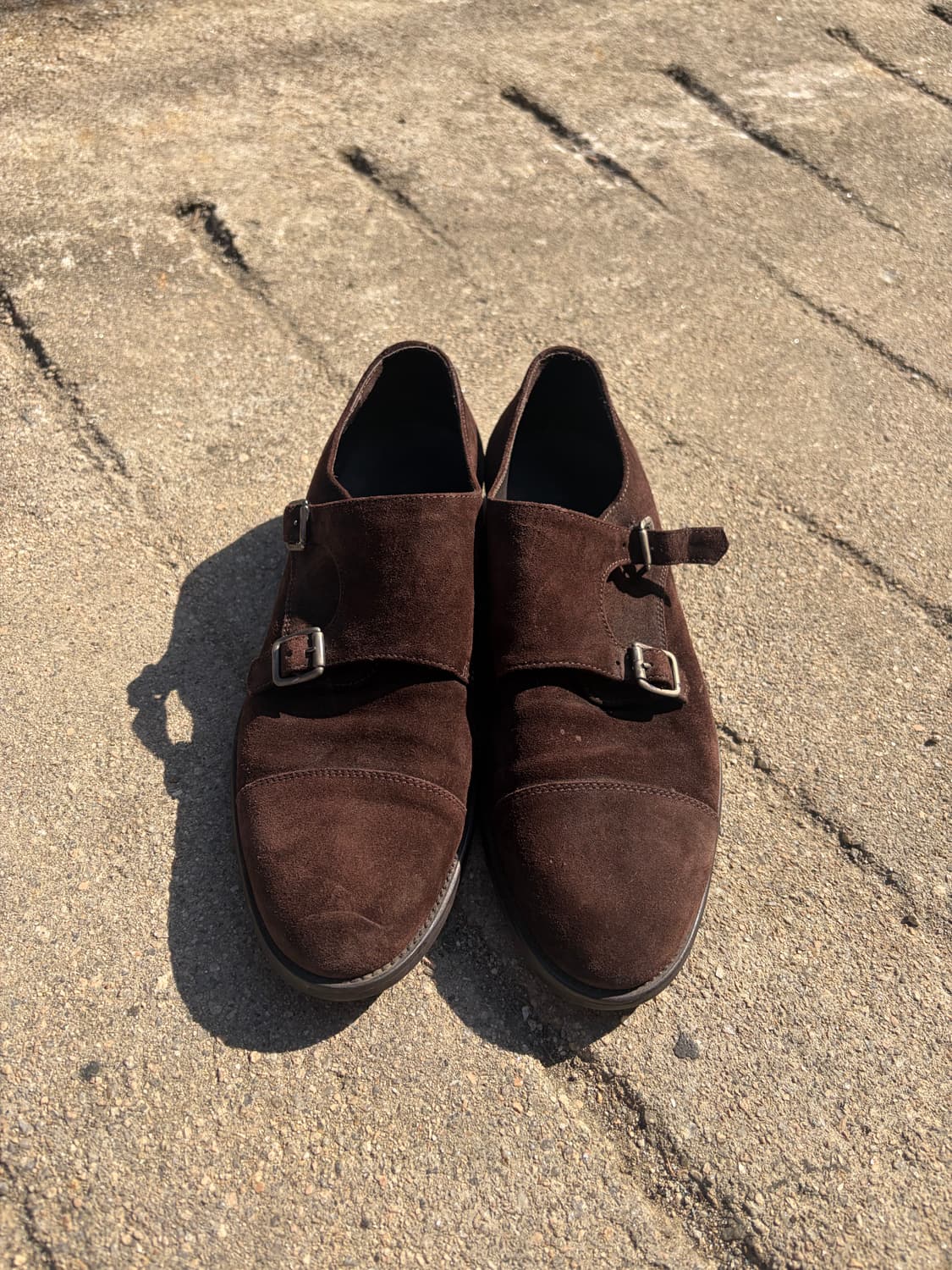 Nina Ricci 더블 몽크 스웨이드 슈즈 270mm 상품이미지3