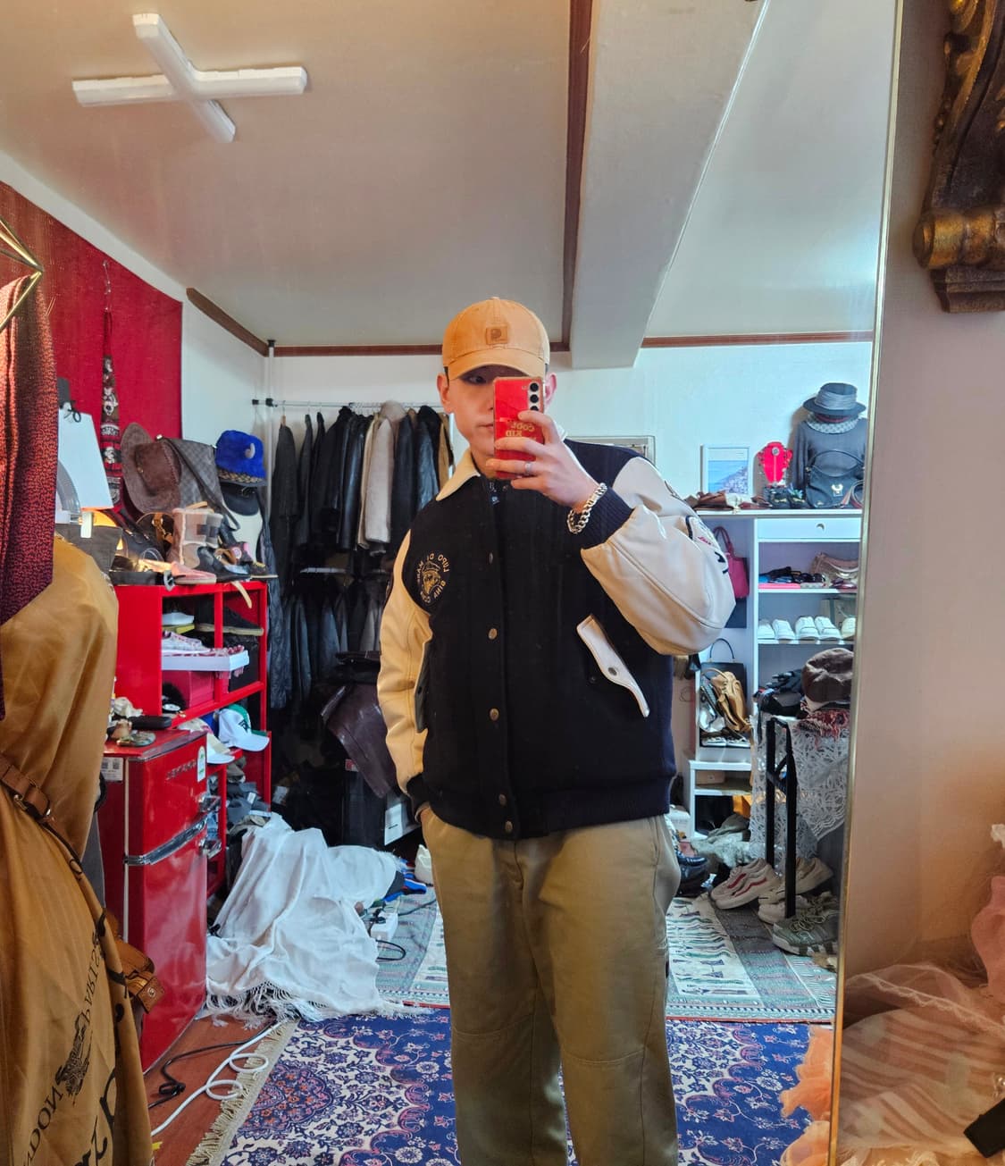 Lupo Di Mare Sina Cova in Japan 가죽 울 바시티 상품이미지10