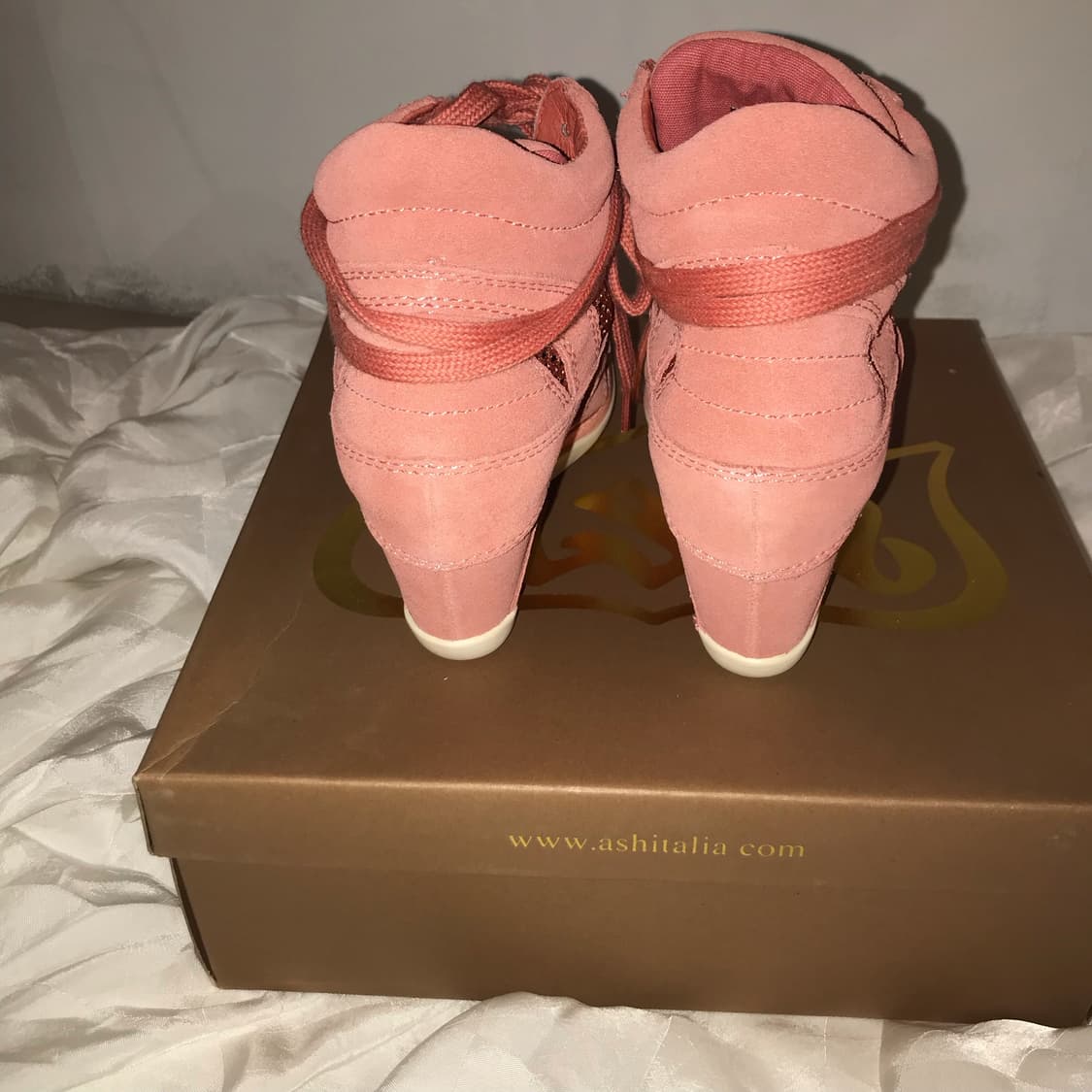 Ash 아쉬 로걀 딸기우유 하이탑 매쉬 웨지 스니커즈 상품이미지5