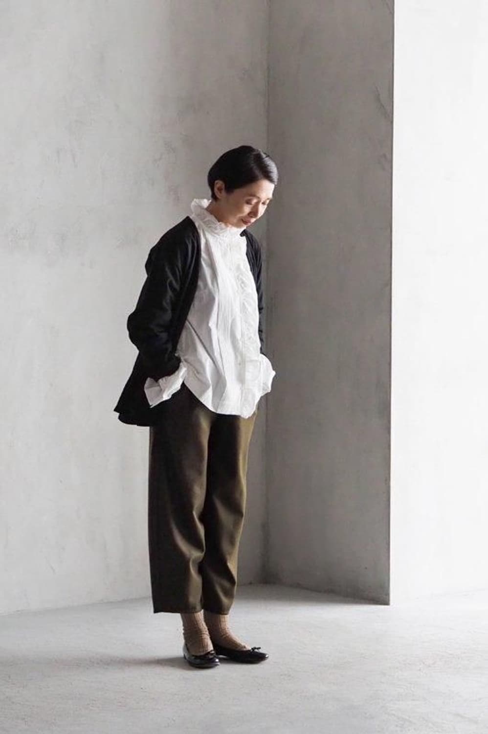 Nigel cabourn 나이젤 카본 프릴 블라우스 상품이미지2