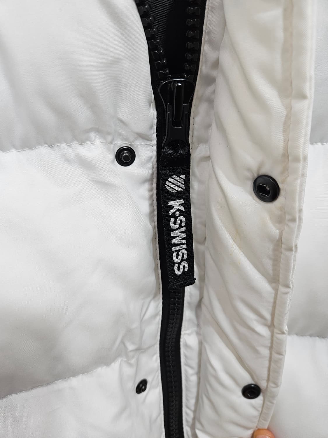 케이스위스(KSWISS) 폴리 롱패딩 화이트 100 상품이미지9