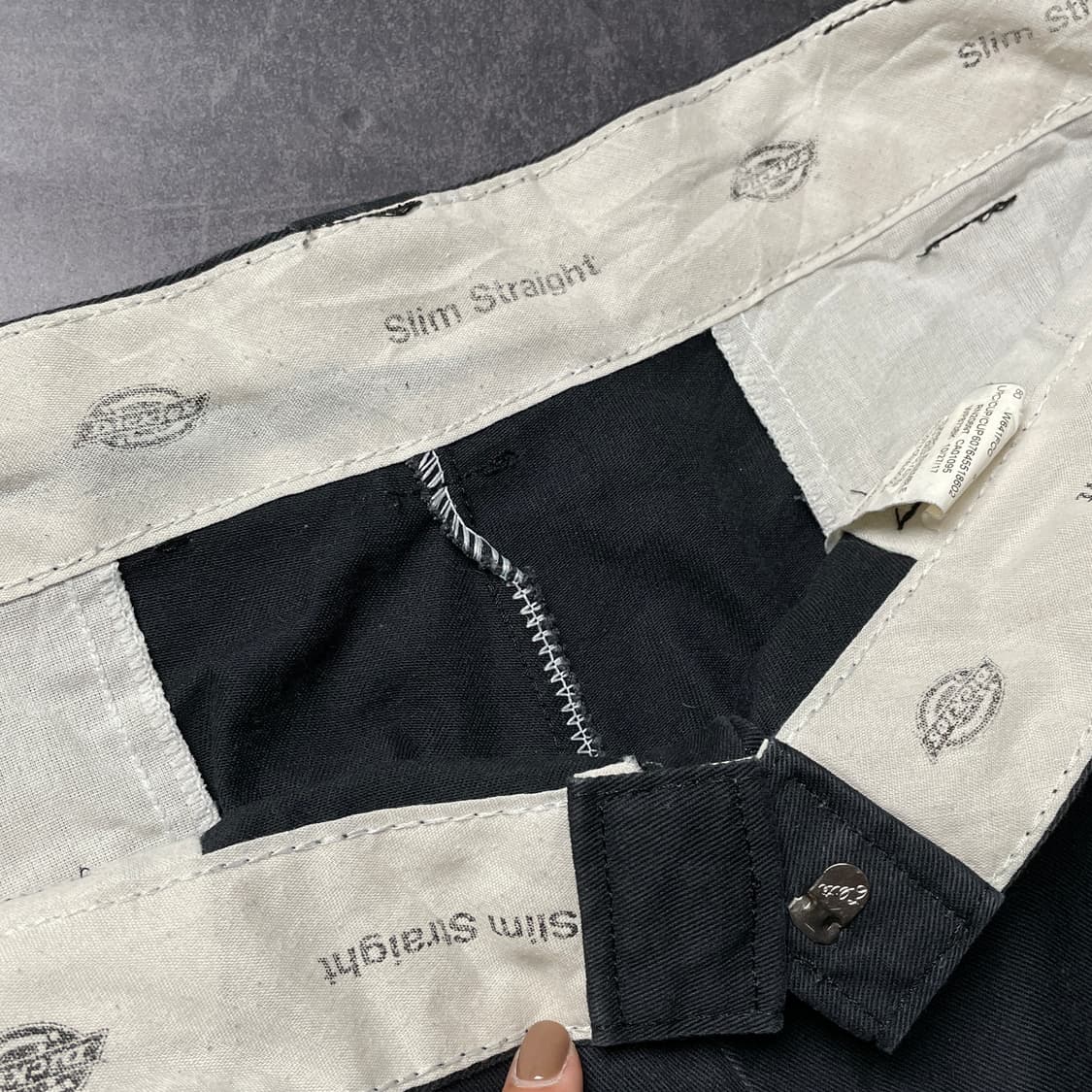 DICKIES 디키즈 블랙 슬림 스트레이트핏 워크 팬츠 A00886 상품이미지8