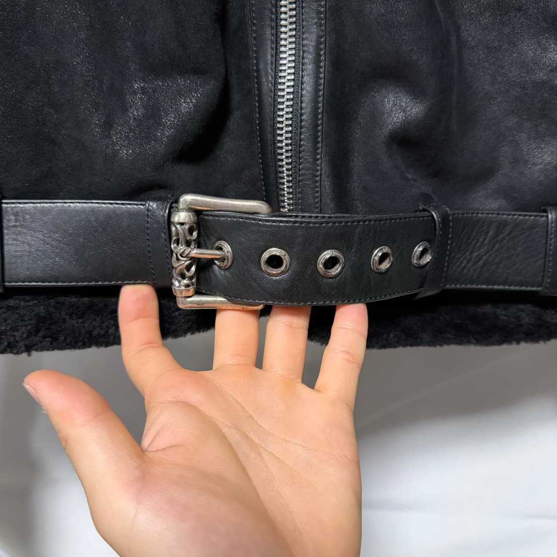 1450판매/S+급 크롬하츠 무스탕 자켓 블랙 상품이미지7