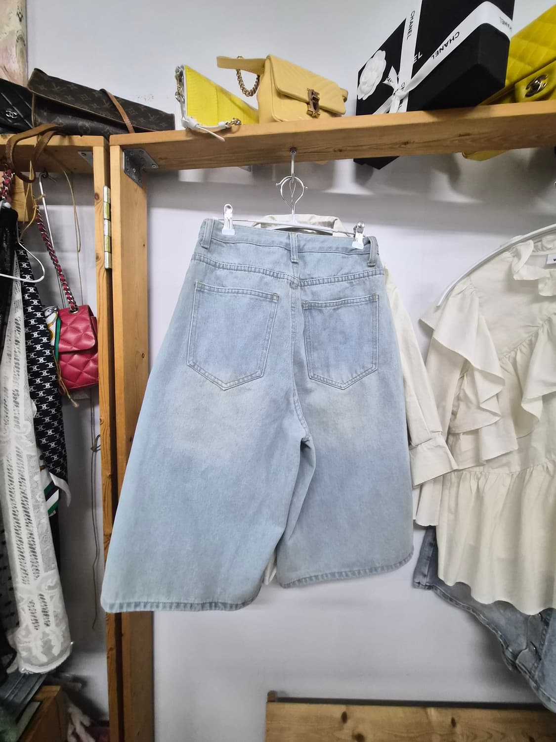 jmine 벌룬박시셔츠. 사이드 핀턱 입체 버뮤다 데님팬츠 상품이미지9