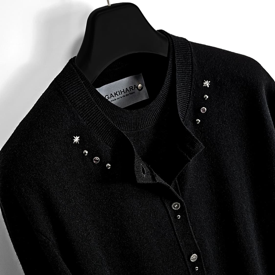 Amano 웨스턴 리벳 투피스 레이어드 니트 (black) 상품이미지1