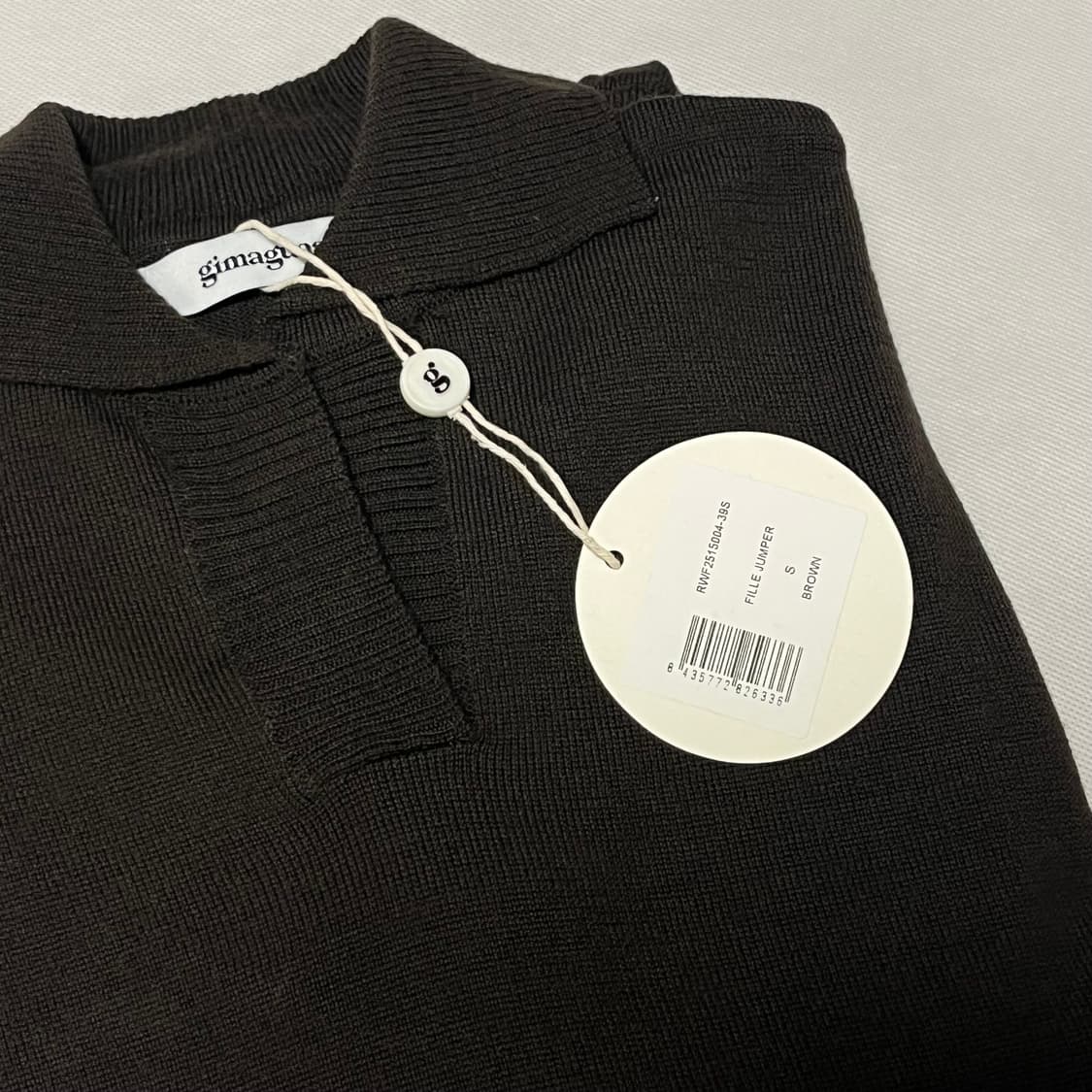 [S]기마구아스 Fille 러플 니트 원피스/브라운 상품이미지3