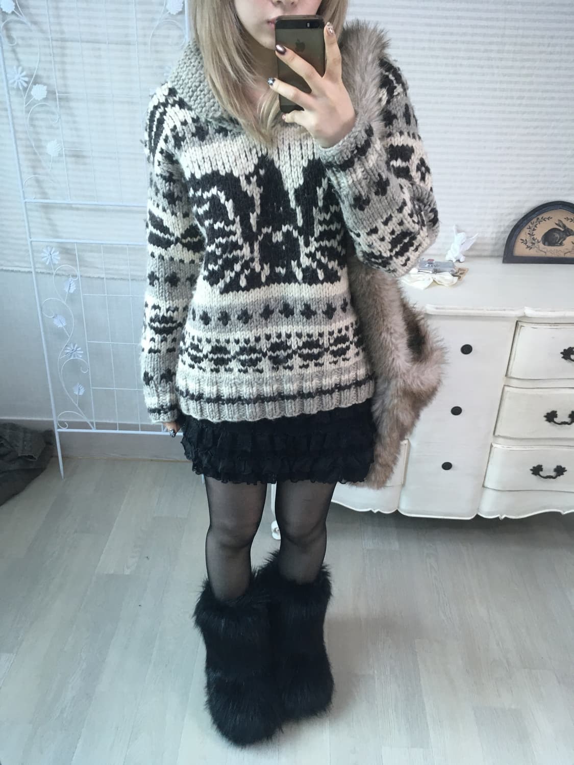 빈티지 코위찬 해비울 니트 상품이미지3