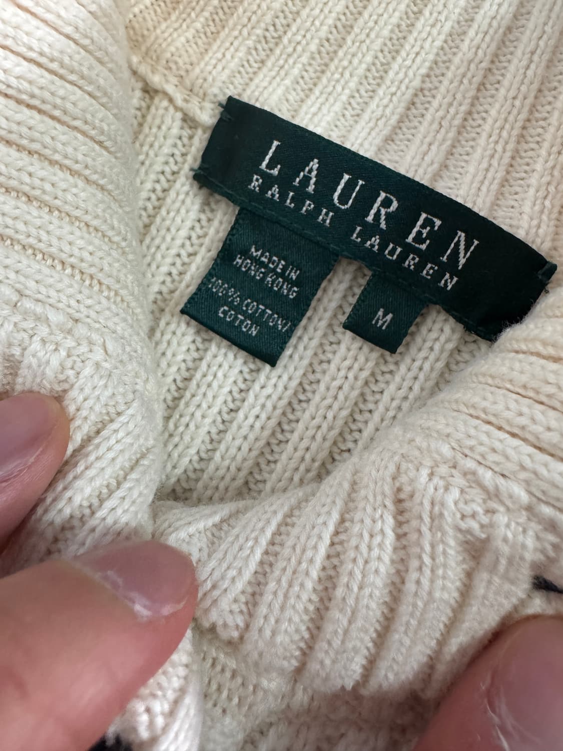 희귀!! 여성 랄프로렌 그린라벨 코튼 니트 버튼 골찌 가디건 S 상품이미지3