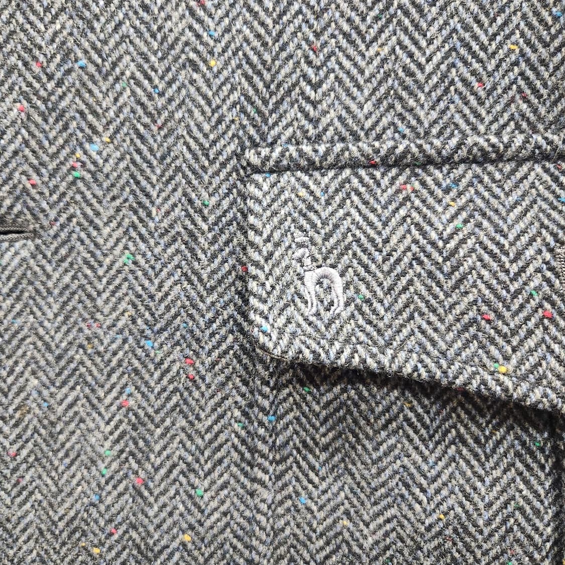 헤지스 로고 헤링본 패턴 울 블레이저 95(M) 상품이미지4