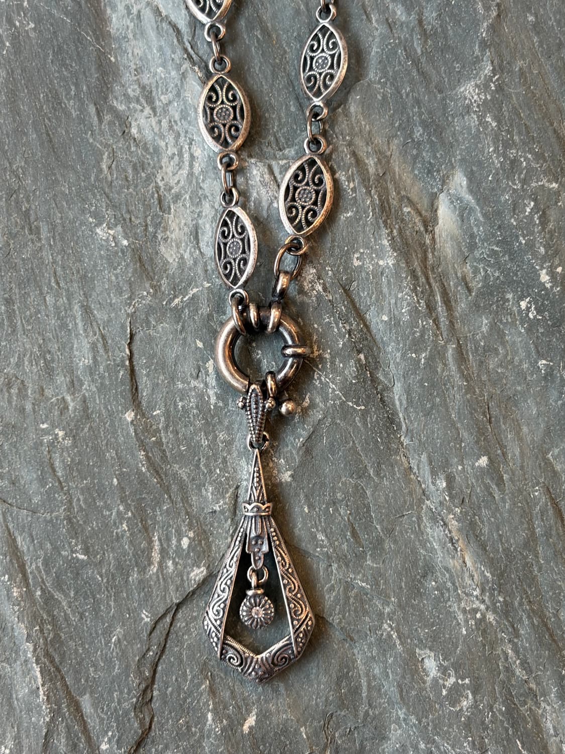 오리엔탈 드롭 실버 네크리스 상품이미지1