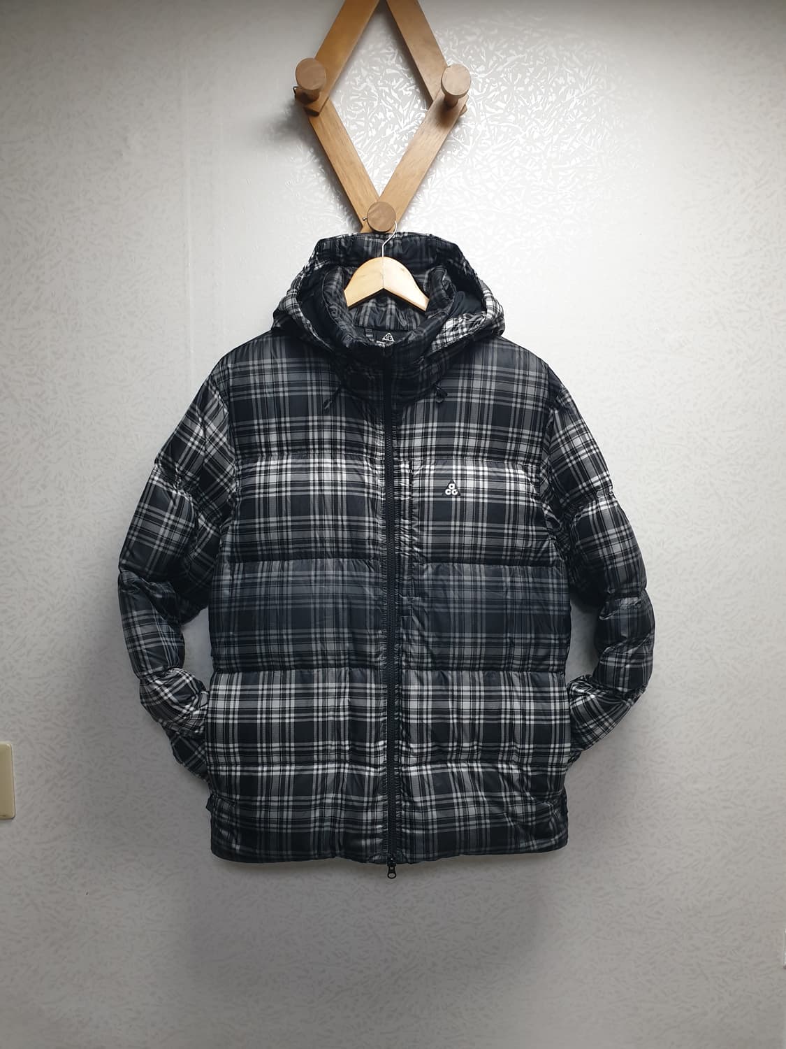 [xxl/110] 나이키 acg 체크 구스패딩 후디 상품이미지1