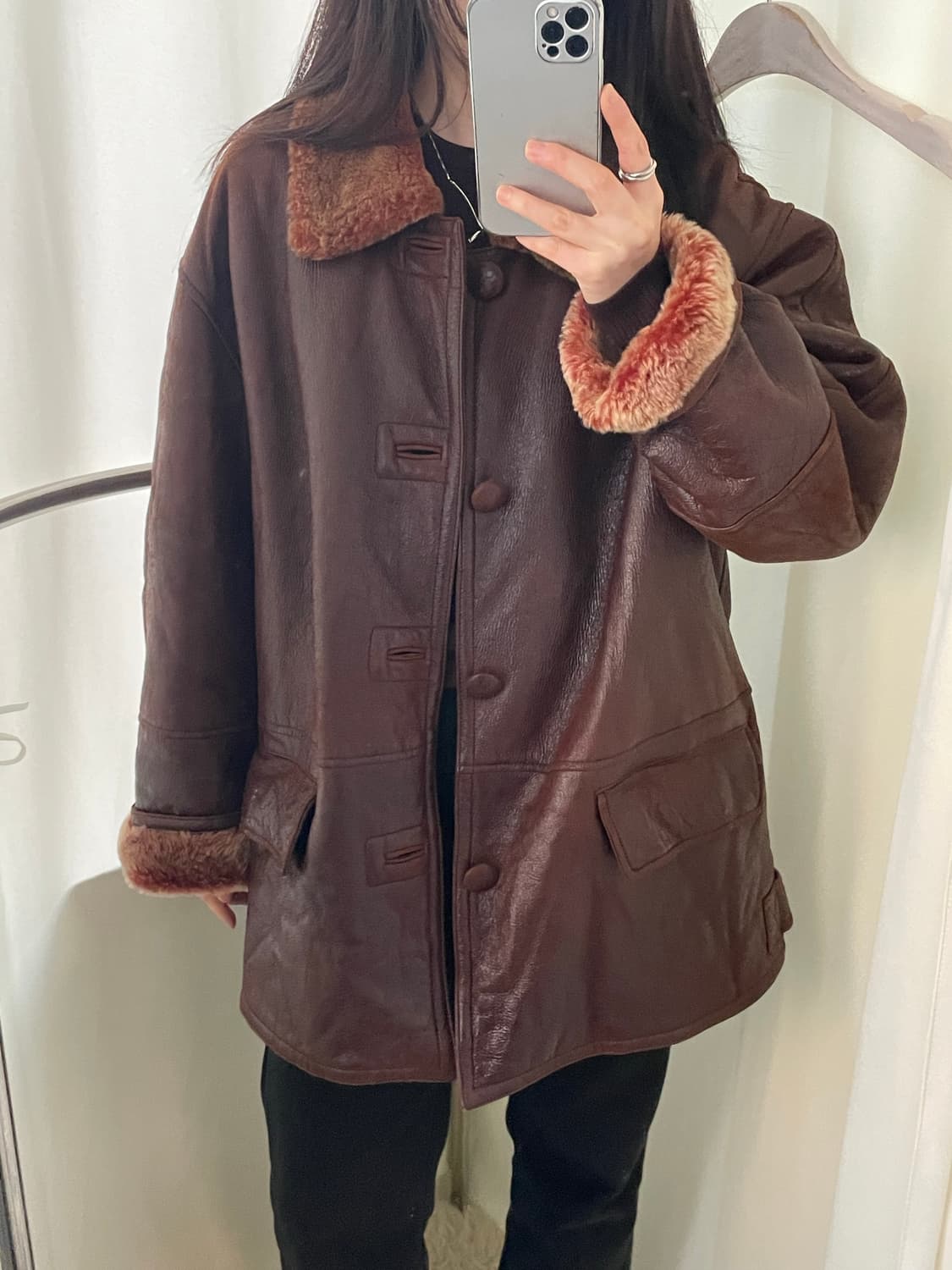 vintage classic shearling coat 상품이미지10